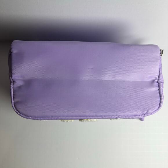 Lavender “STUFF” Cosmetic Bag Chenille Letter Makeup Organizer - Picture 10 of 10